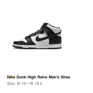 Nike Dunk High Pandas M 12/ W 13.5